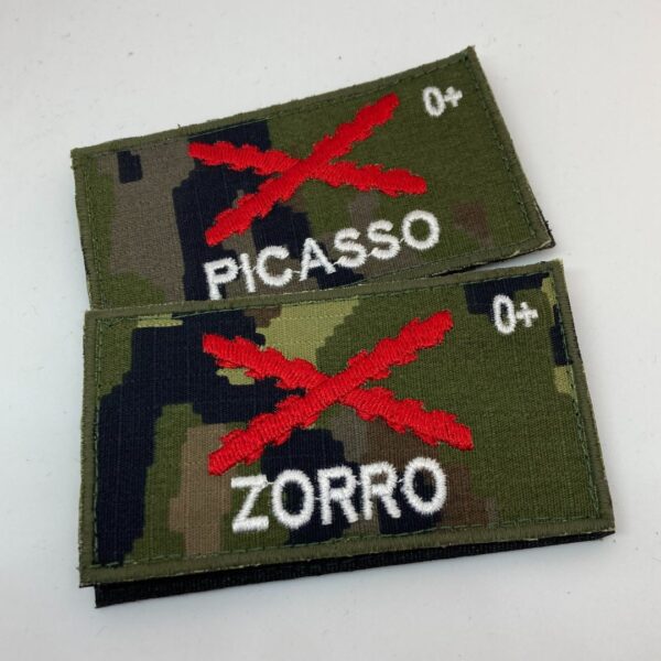 Parches personalizados con Aspa de Borgoña