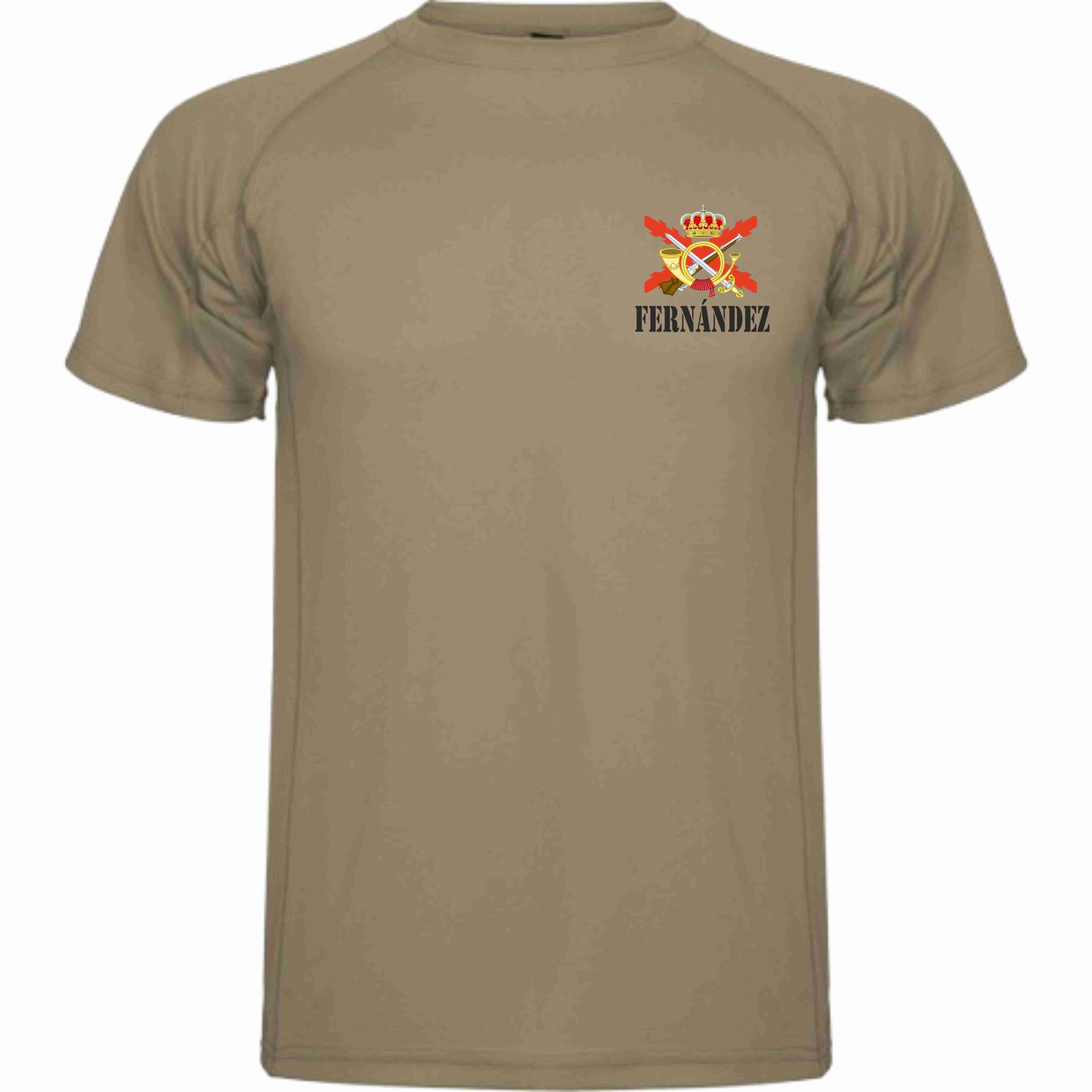 CAMISETA CON ARMA ASPA DE BORGOÑA Y NOMBRE EJERCITO ESPAÑOL